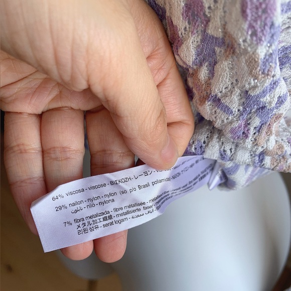 ZARA New Floral Knit Mock Neck Top Size S - Picture 4 of 5